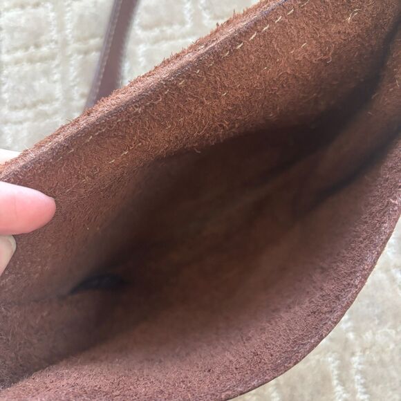 Fossil Brown Leather Austin Saddle Bag Crossbody Purse Cow Hide Staple Classic - Picture 9 of 9